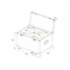 ROADINGER Flightcase 2x TMH-X5 with Wheels